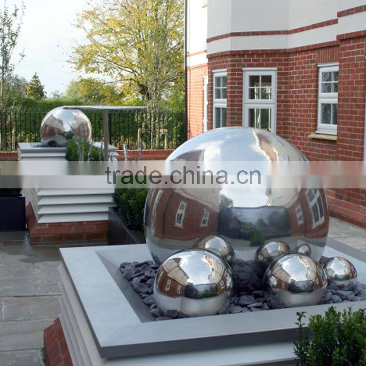 stainless steel sphere sculpture fountains for outdoor garden decorations