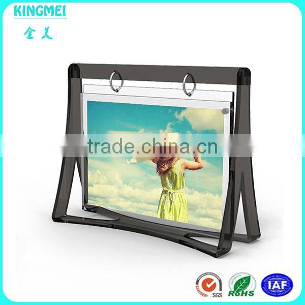 KM-VP83 Unique S Shape Servicing Crooked Perspex Poster Frame with Clear Color