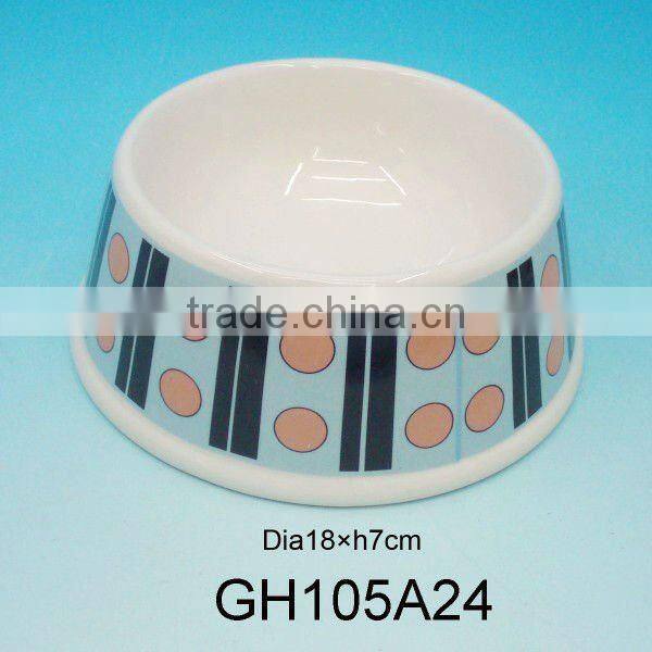 2012 hot sale USA custom printed ceramic dog bowl
