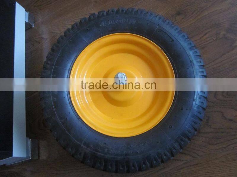 wheel barrow wheel 14x4 rubber wheel 4.00-8 with steel rim