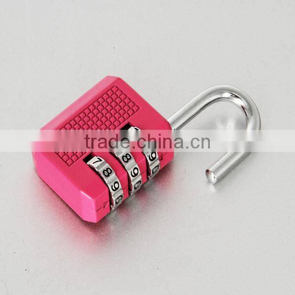 Colored mini 3 digit changing combination lock