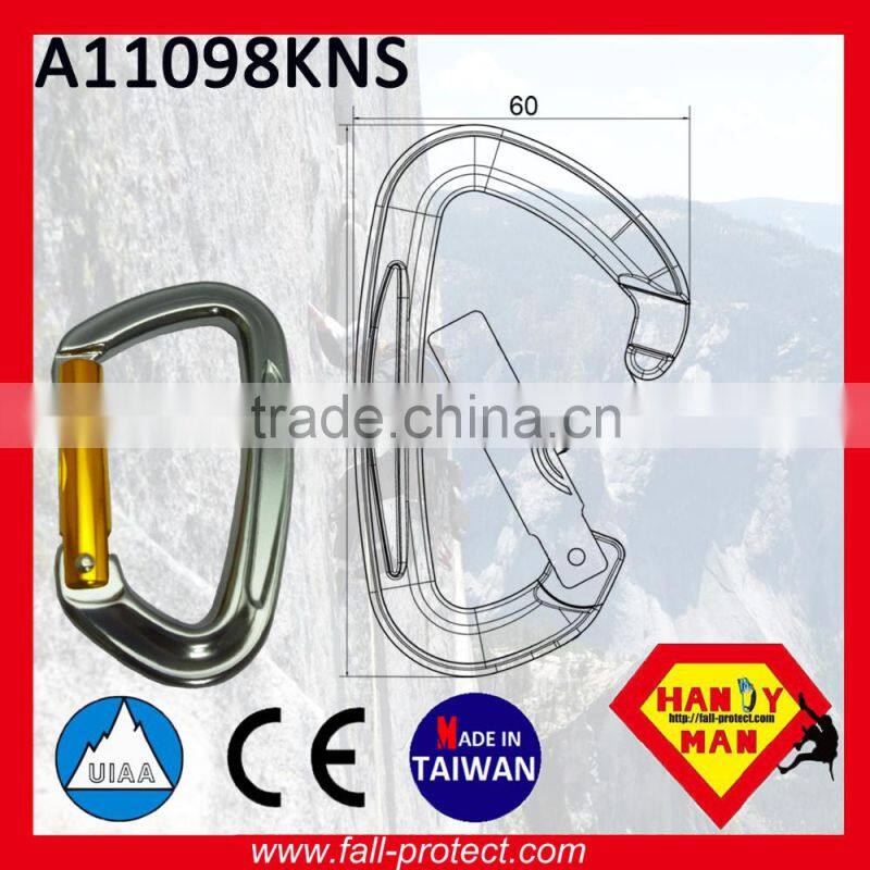 Bent Gate Rock Climbing Mountaineer Aluminum Carabiner With CE & UIAA