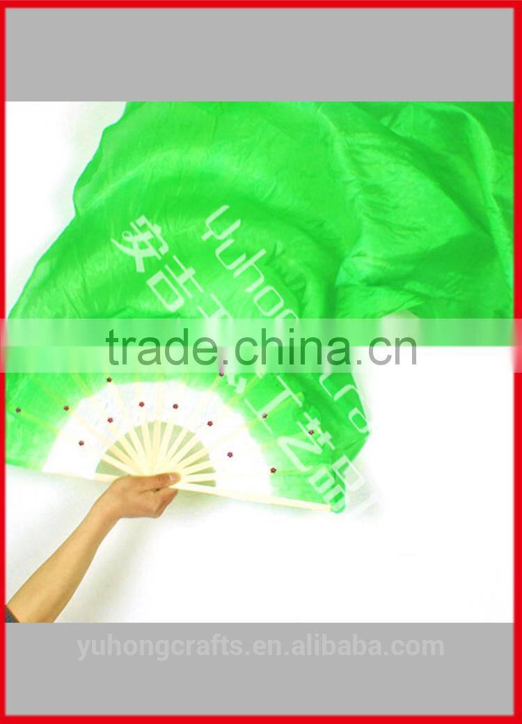 Hot Belly Dance 100% Real Silk Fan Veils