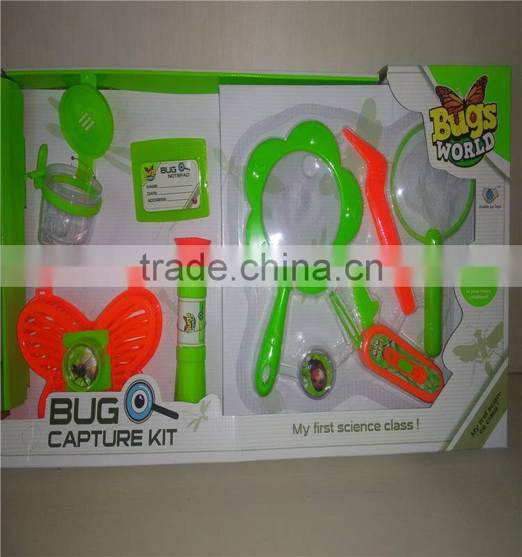 Factory hottest item plastic insect catch set Preschool science toys outdoor magnifying bug box