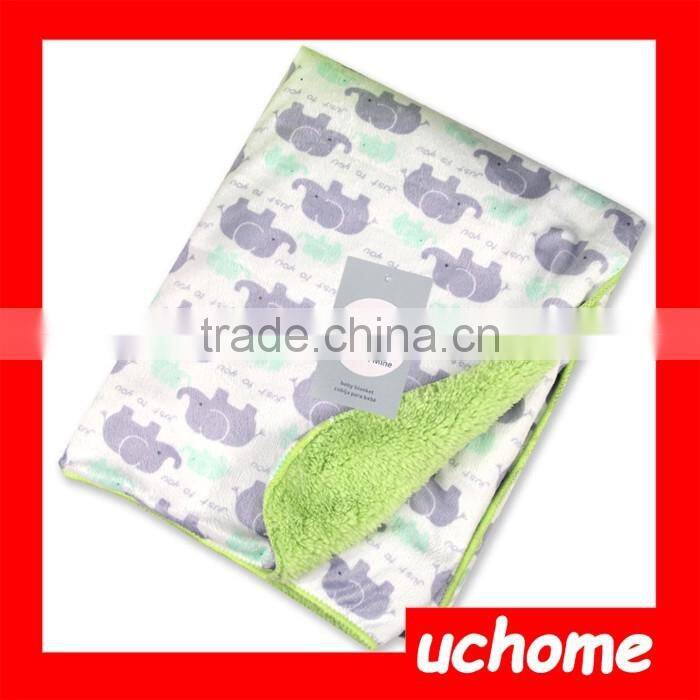 UCHOME 2016 Hot Sell Super Soft Plush And Microplush Baby Swaddle Blanket
