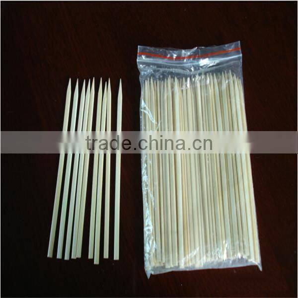 Whosale direct from China flat bamboo skewer 40 cm for bbq