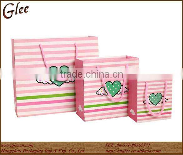Cheap cartoon paper shopping/gift bag with handles