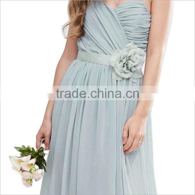 2016 simple design sleeveless long dress chiffon new style for women