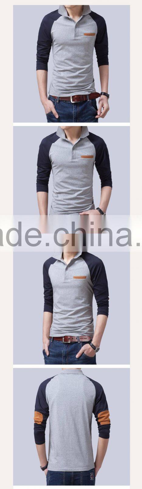 high quality cotton polyester brand polo men shirts long sleeve unifrom polo shirt