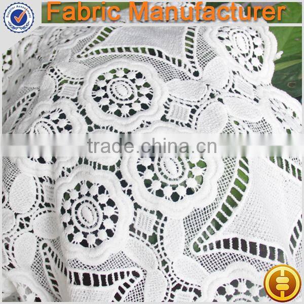 new fashion 100% polyester double organza lace women white lace high heel shoes