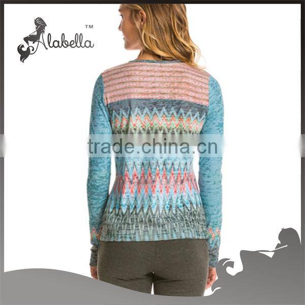 Wholesale Long Sleeve Yoga Fitness Sublimation Compression Shirts Women