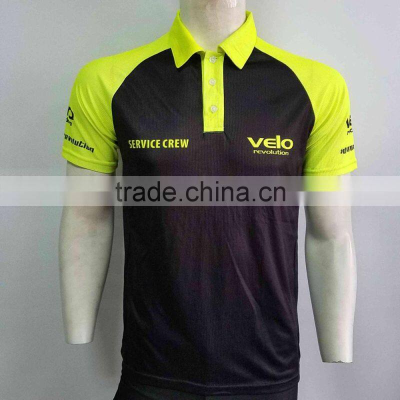 Mens Polo Shirts Customized Logo, Sublimation Buttons/Short Zippers Shirts