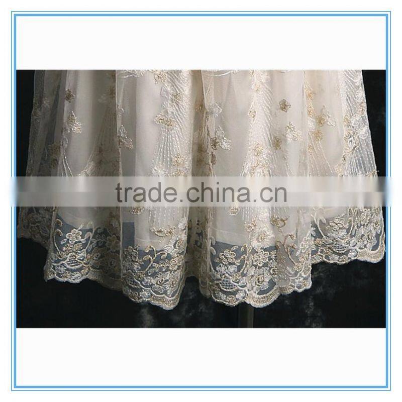 Lady New Model Fashion Lace Embroidery Dress Short Frock Dress