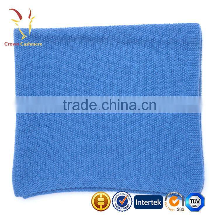 Warm Cashmere Baby Blanket Moss Stitch