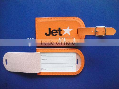 hot sale pu leather luggage tag