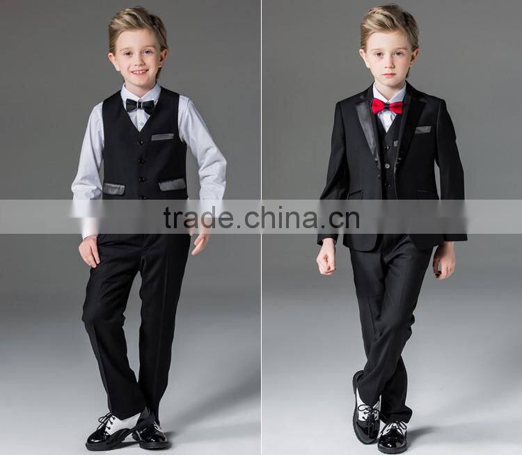 ELPA latest design handsome black kids suits three pieces boys school uniform suits