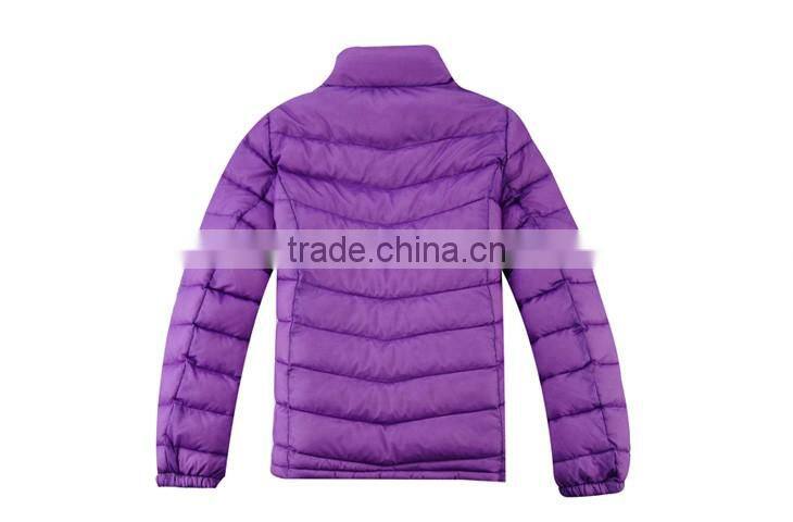 W1077 unisex stand collar ultralight down jacket