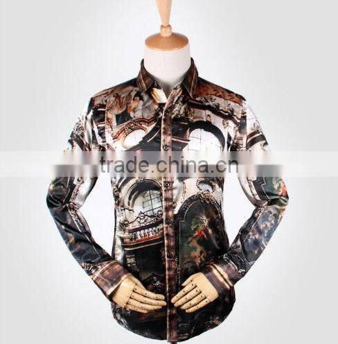 Fashion Long Sleeve Casual Men Shirt with 2013 design