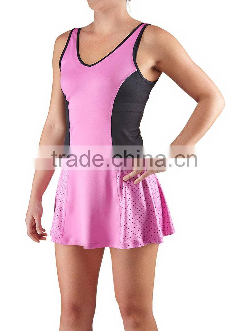 V-back Tennis Dress/Fashion Sport best design Tennis Uniforms
