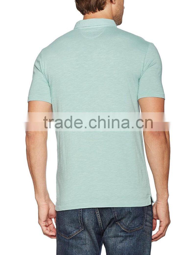 Men's viscose/spandex 4-button placket USA casual polo shirt with pocket