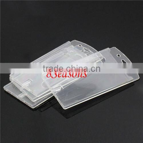 Wholesale 10x6cm Clear Vertical Hard Plastic Business ID Card Holder