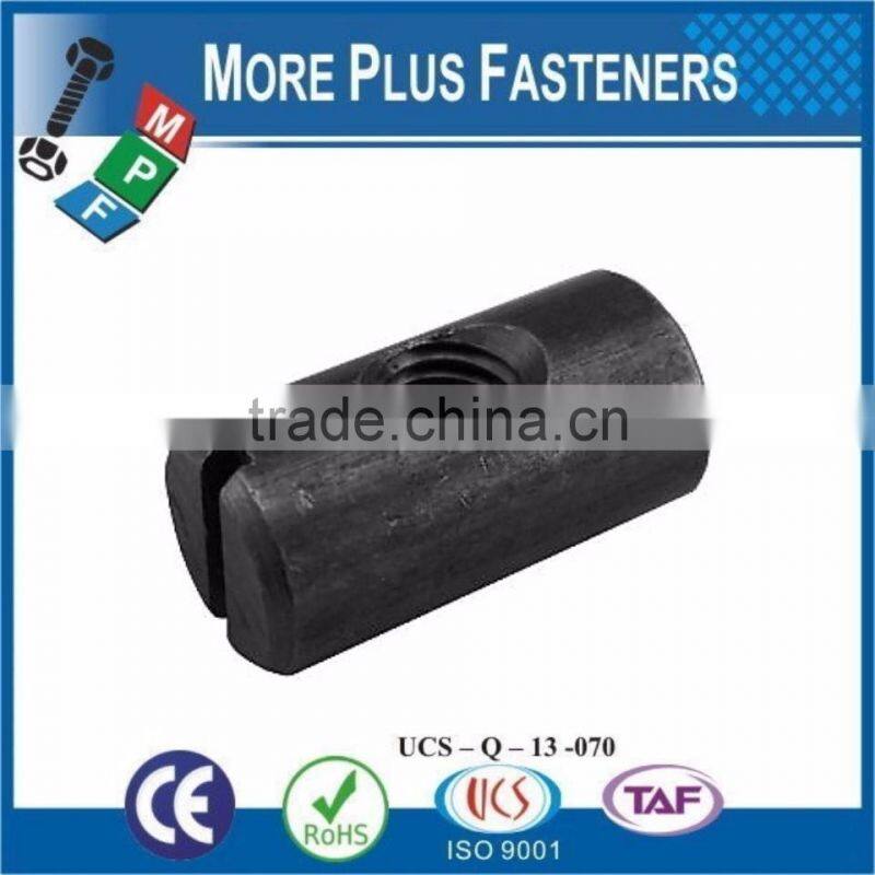 Made in Taiwan Black Phosphate Solid Brass Zinc Plated Off Cross Dowels Barrel Furniture Nut