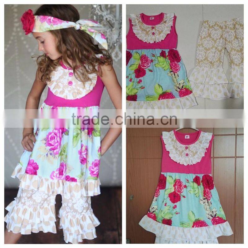 2017 latest design summer baby girl halter flower printing romper