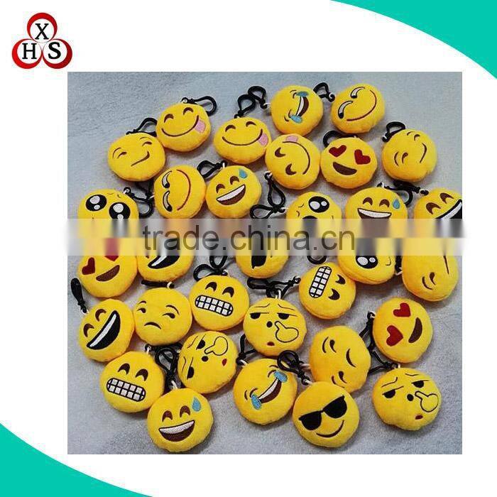 Bulk wholesale plush emoji key chain emoji plush keychain