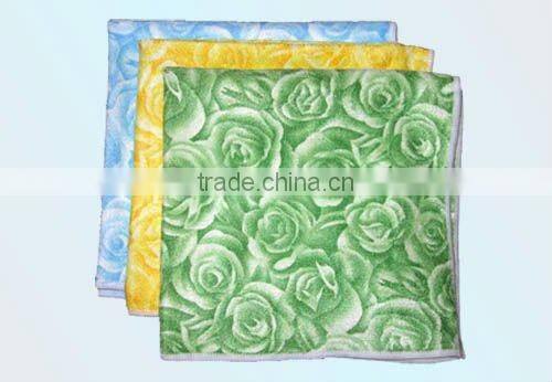 custom print microfiber oil absorbent paper bamboo fiber cleaning cloth/towel mop dust cloth