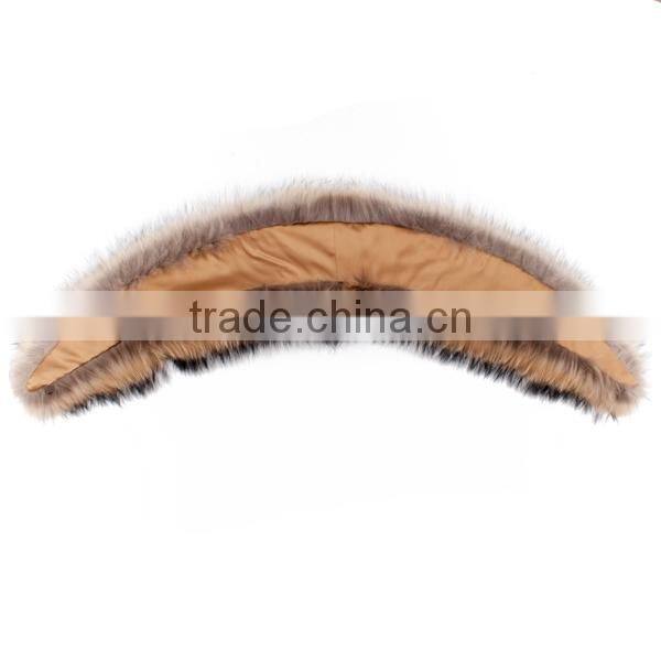 Genuine quality raccoon fur hood for coats / hooded raccoon fur