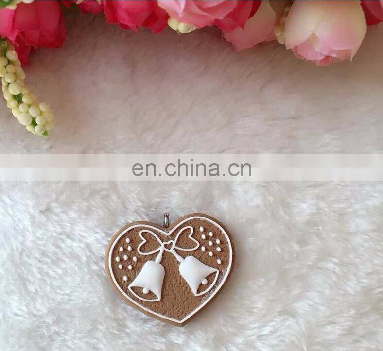 Mix Design Cartoon Snowflake Biscuits Hanging Christmas Tree Ornament Hand Made Polymer Clay Christmas Decorations