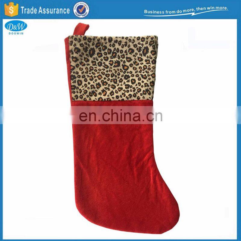 Velvet Christms/Xmas Stocking Shape Christmas Gift Bag