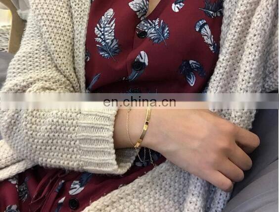 Retro Natural Stone Bracelet Double Layers Geometric Bracelet