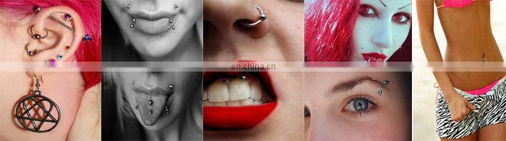 Rainbow pentagram wholesale false plug piericngs fake taper cheap jewelry stainless steel body jewelry China
