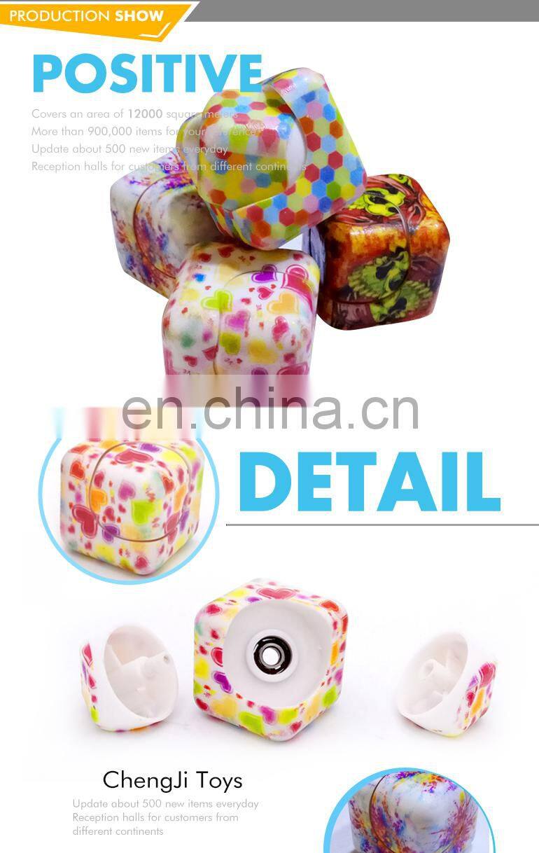 Creative Funny plastic anti anxiety focus keep kid toys cube spinner