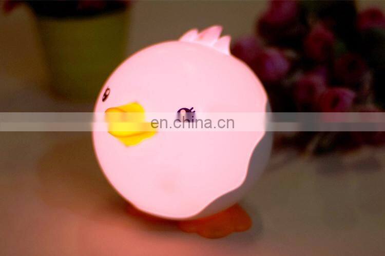 Latest fashion cute cartoon animal LED light wholesale price cute duck night lamp for kids