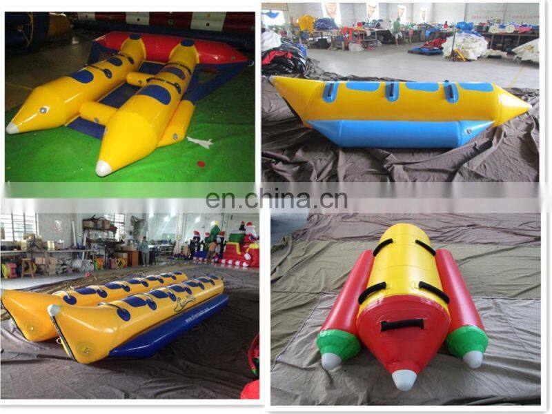 Customized inflatables banana boat PVC inflatable water park banana boat