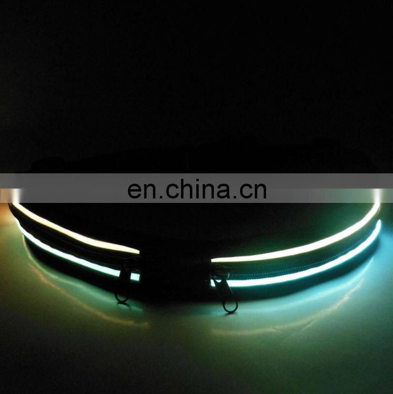 Safety led flashing elastic waistband led light belt sports led belt