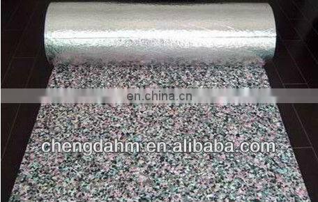 bonded foam with crepe paper underlayment