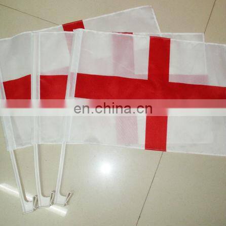 Small green white orange car window flags