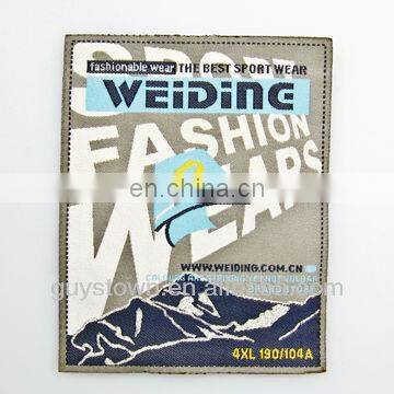 custom sports activity wear woven main label for garment