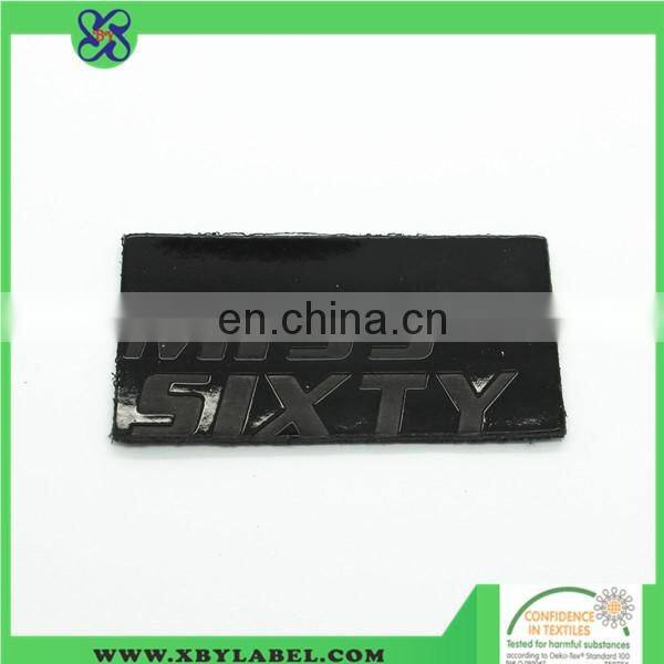 High quality leather label / pu leather logo for hangbags