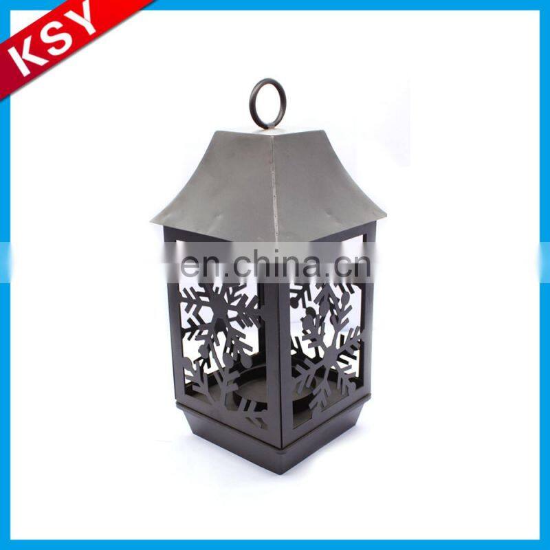 Popular Competitive Price Long Stemmed Metal Hanging Glass Tea Light Hexagon Candle Holder