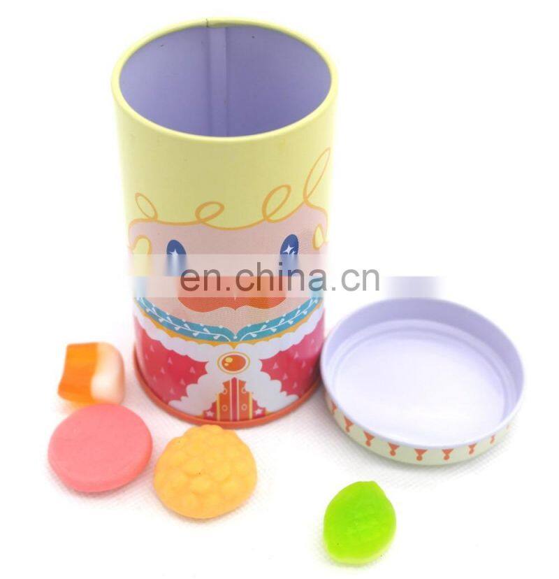 Custom food grade small round candy tin box wholesale