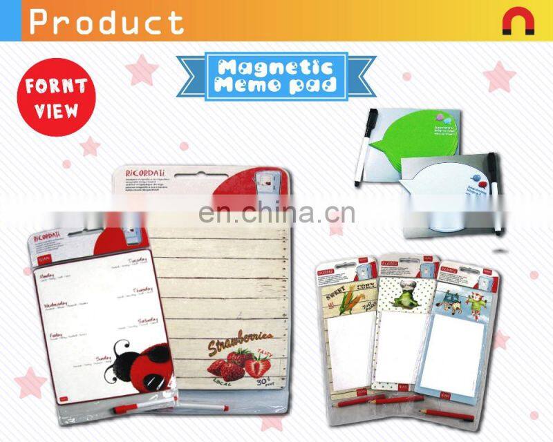 China manufacturer standard magnetic memo pad
