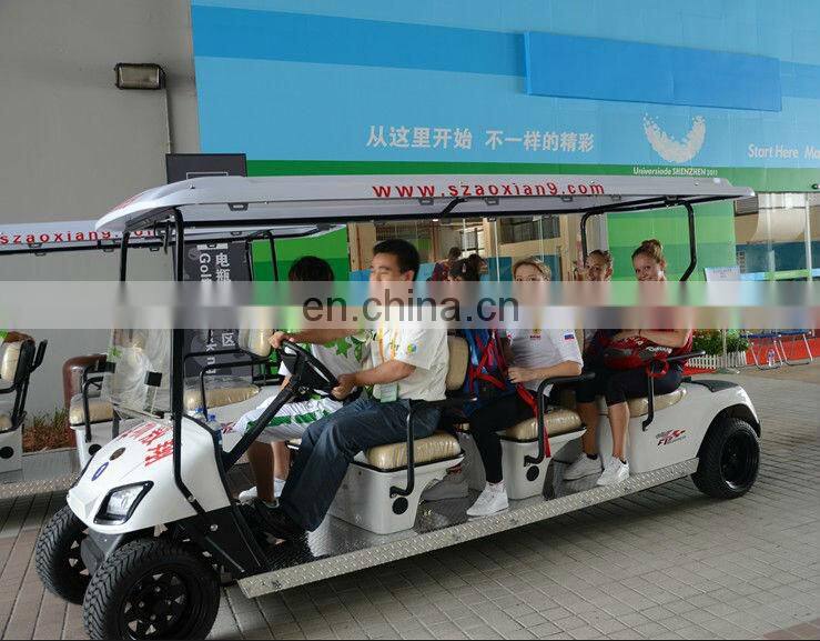 Best selling 4.4KW 48V 12 seater electric passenger golf cart with 4-wheel from OEM factory