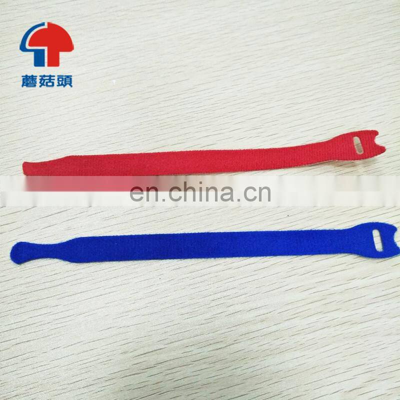 Cloth Reusable Cable Ties Fastening Straps Black Nylon Hook and Loop Cord Ties