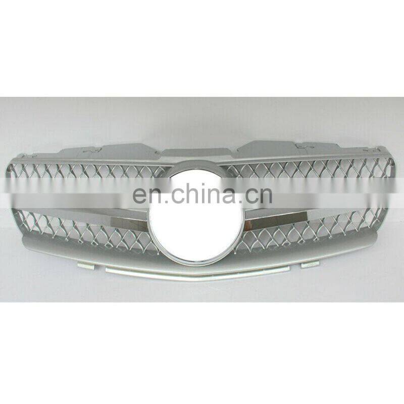 Silver Grille Grill Fit 03-07 For Mercedes Benz R230 SL-Class SL500 SL600