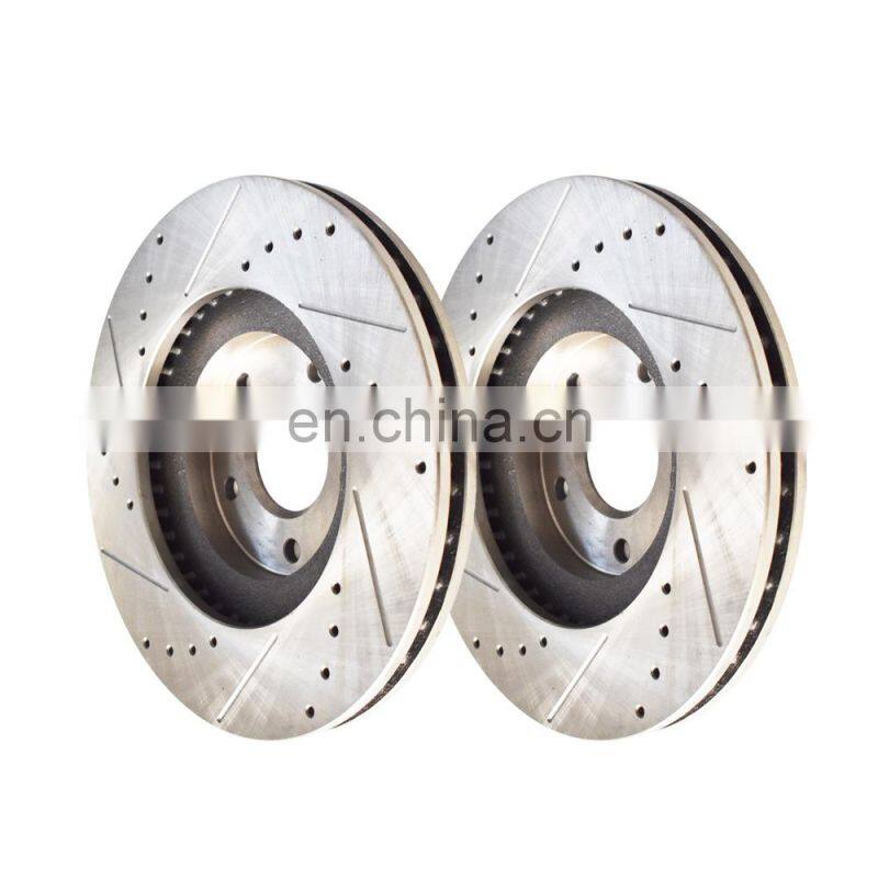 Front Kit Drilled And Slotted Brake Rotors & Ceramic Pads For Infiniti Nissan D0206ZA500