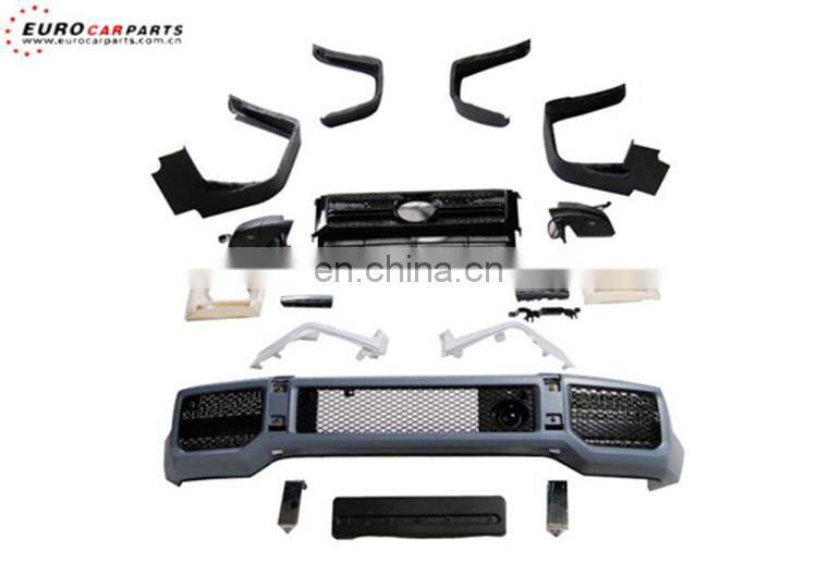 G class w463 full body kits for G350 G500 G55 upgrade to G63 G65 front bumper grille over fenders side mirror headlights cover